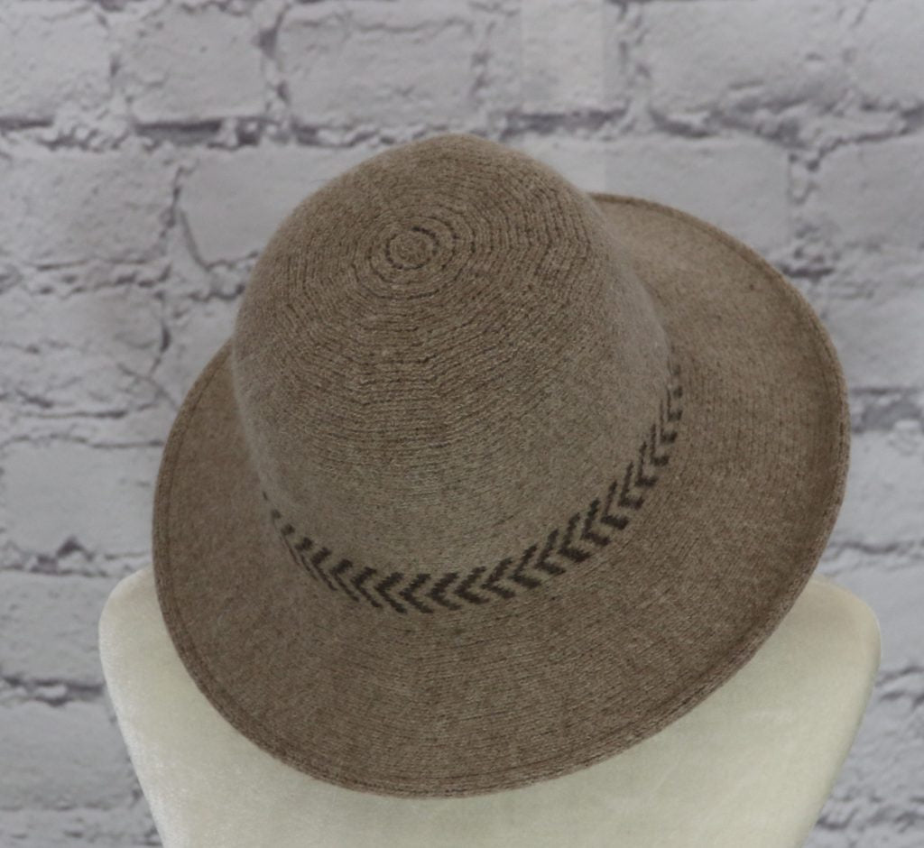 Stylish wool cloche hat with tucked tie rope Ivy and Pearl Boutique