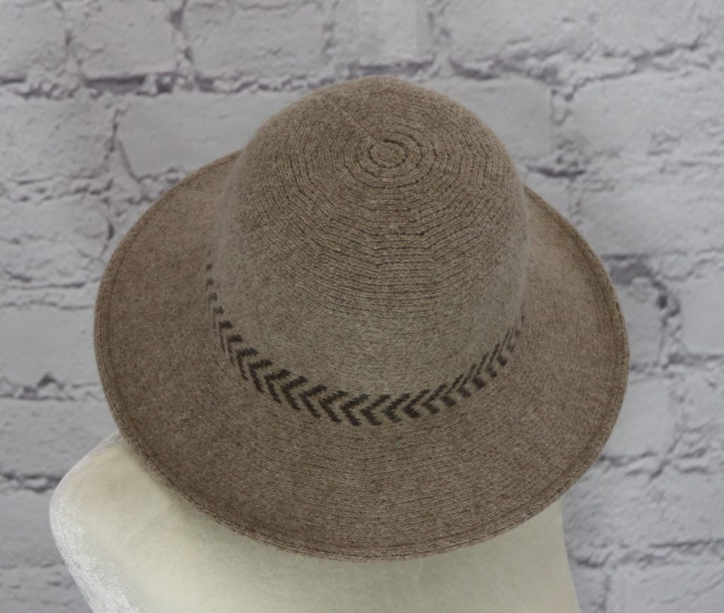 Stylish wool cloche hat with tucked tie rope Ivy and Pearl Boutique