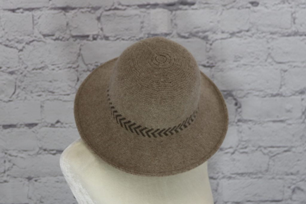 Stylish wool cloche hat with tucked tie rope Ivy and Pearl Boutique