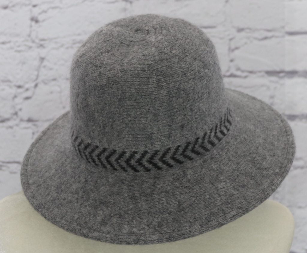 Stylish wool cloche hat with tucked tie rope Ivy and Pearl Boutique