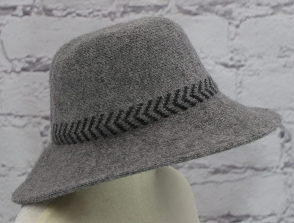 Stylish wool cloche hat with tucked tie rope Ivy and Pearl Boutique