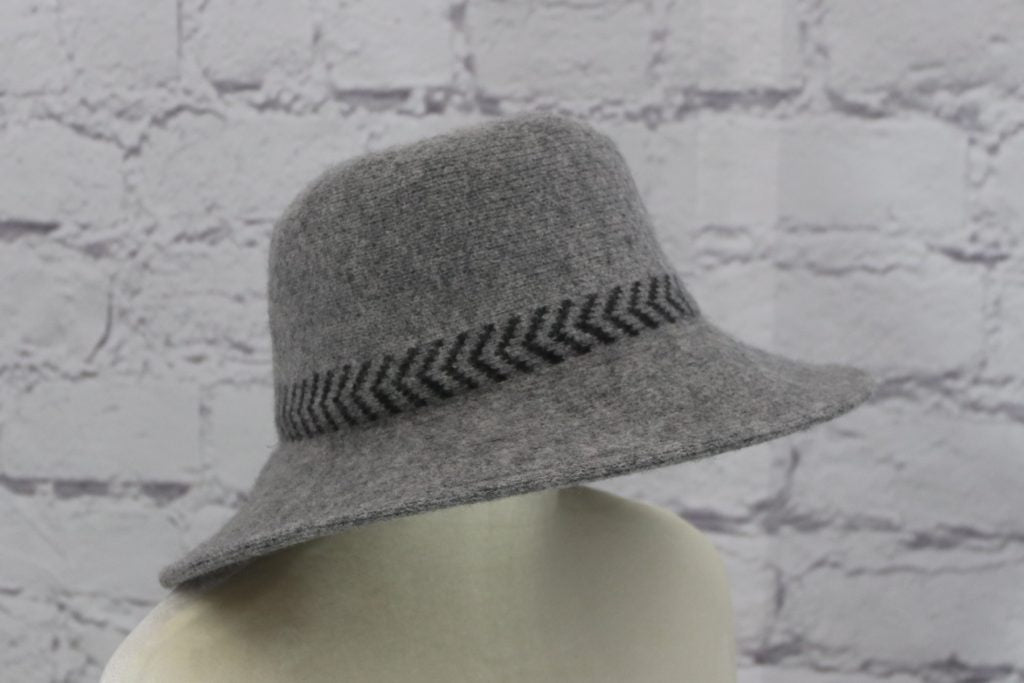 Stylish wool cloche hat with tucked tie rope Ivy and Pearl Boutique