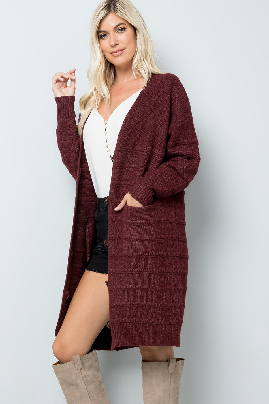 Sweet Lovely Midi Sweater Cardigan Ivy and Pearl Boutique