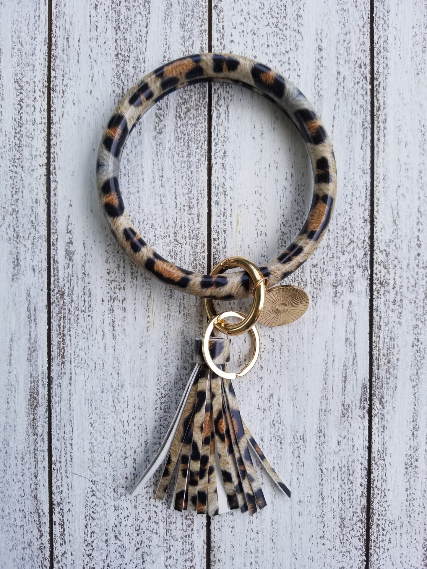 Tassel Bracelet Keychain/Key Ring Ivy and Pearl Boutique Leopard