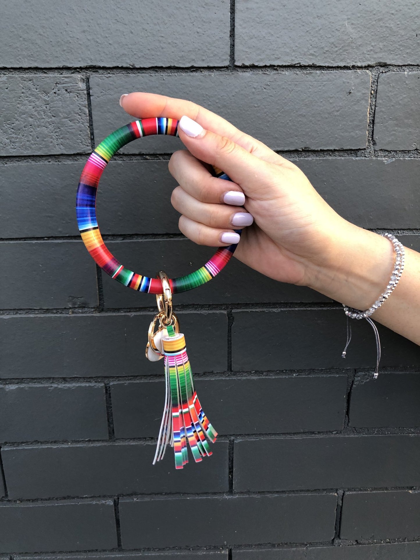 Tassel Bracelet Keychain/Key Ring Ivy and Pearl Boutique Multi-Colored