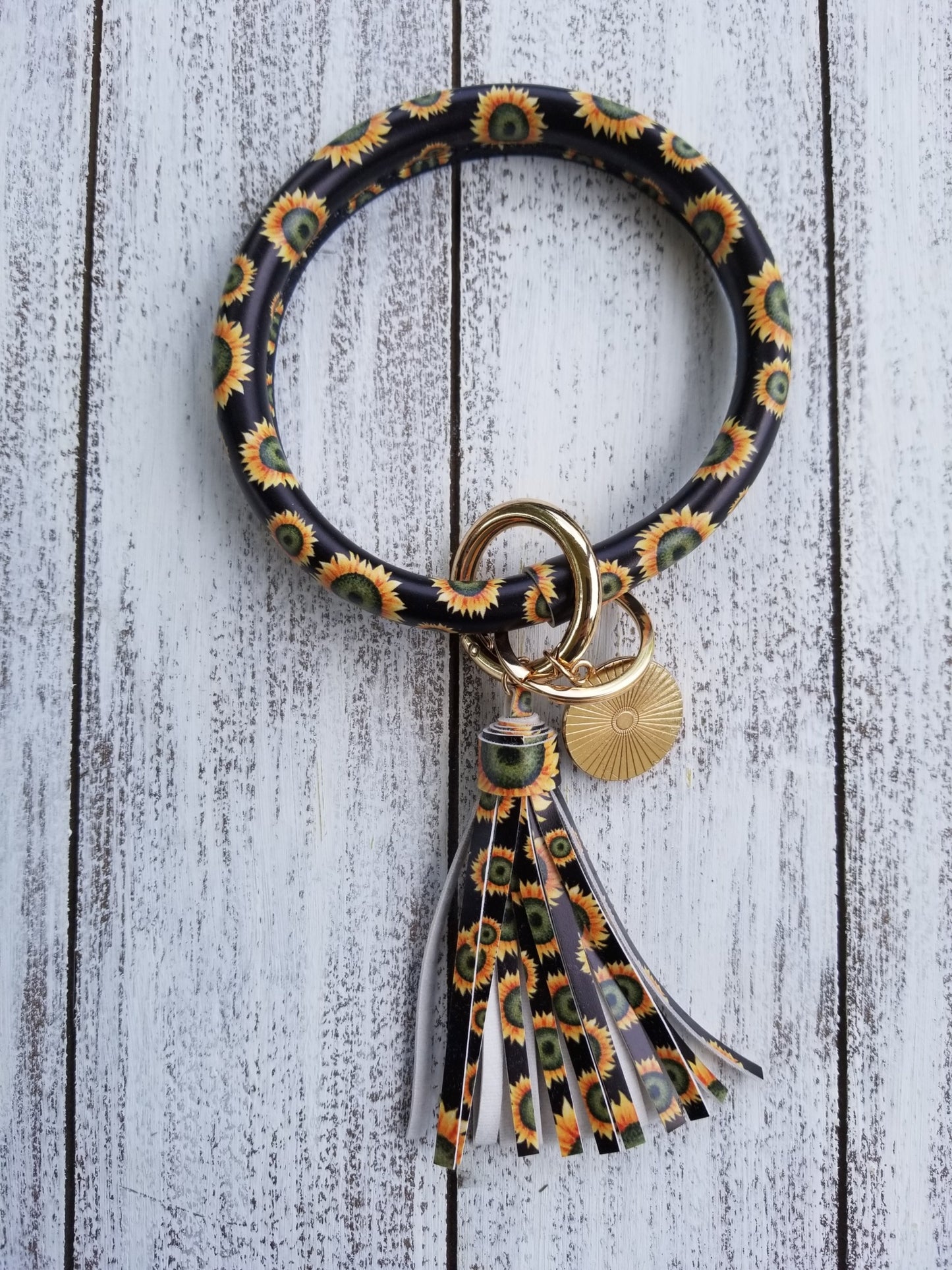 Tassel Bracelet Keychain/Key Ring Ivy and Pearl Boutique Sunflower
