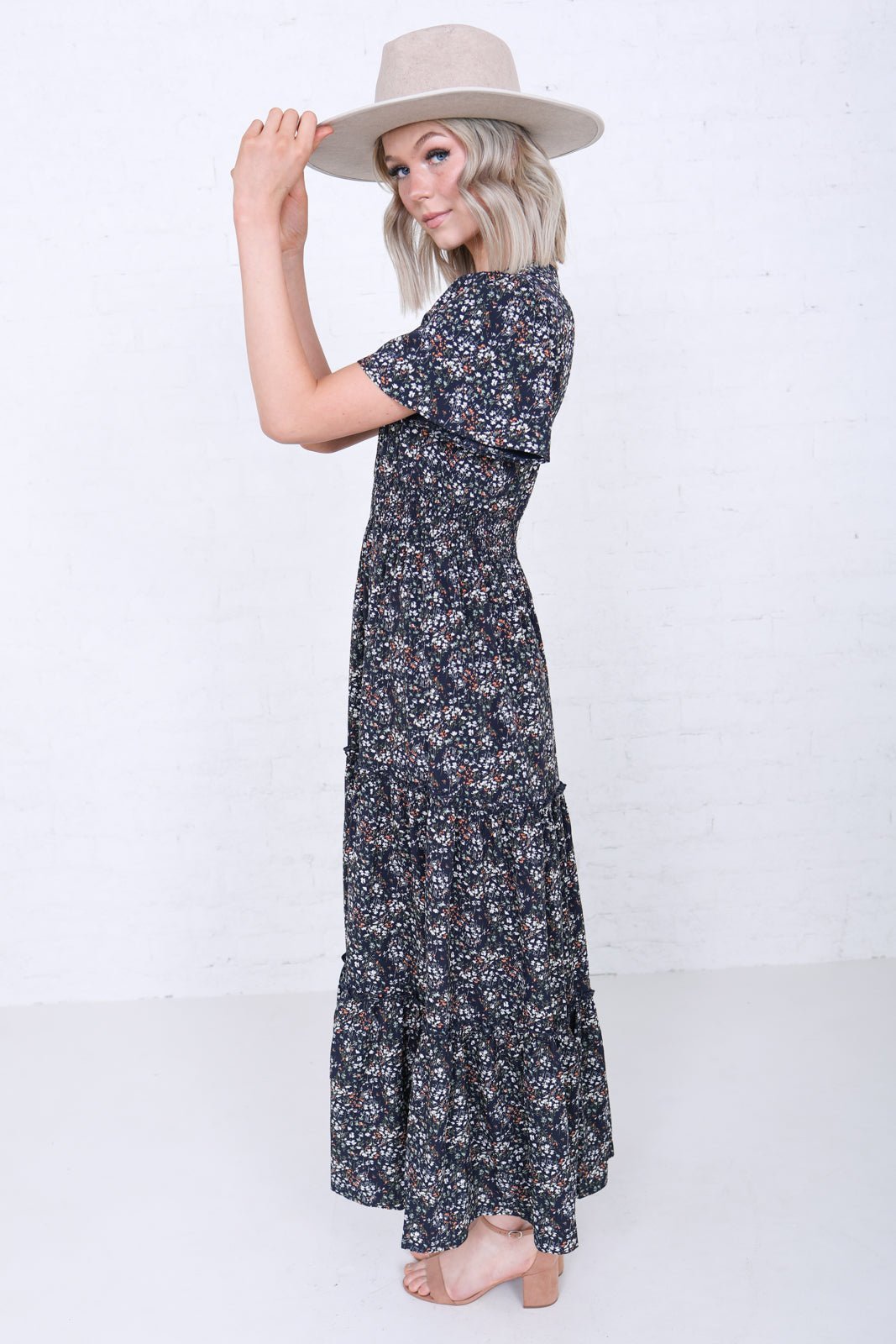 The Eden in Navy Orchard Ivy and Pearl Boutique