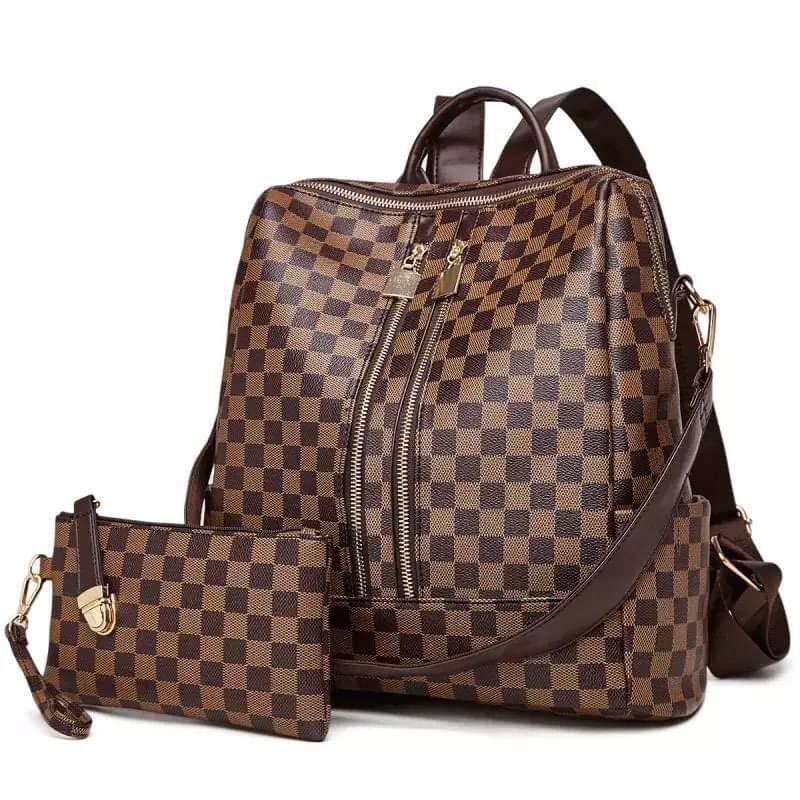 The Lacey Backpack and Wristlet Combo Ivy and Pearl Boutique Brown