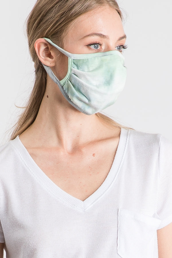 Tie dye double-layer face mask with filter slot Ivy and Pearl Boutique
