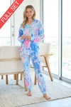Tie Dye Loungewear Set - Knit Two Piece Longsleeved loungewear  Ivy and Pearl Boutique