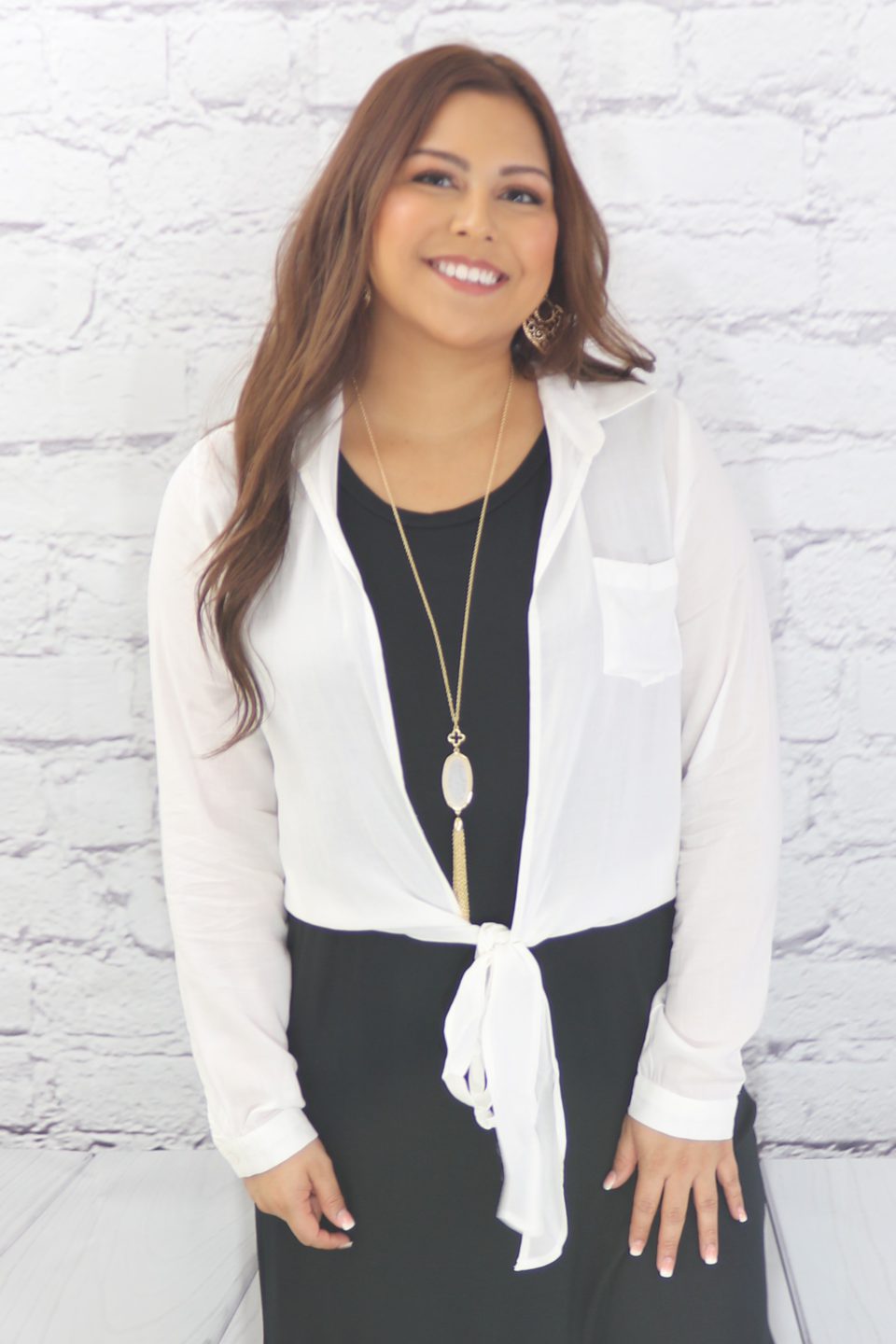 Tie front/back blouse Ivy and Pearl Boutique