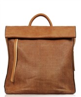 Top Zipper Open/Closure Textured Faux (Imitation) PU Leather Handbag Ivy and Pearl Boutique