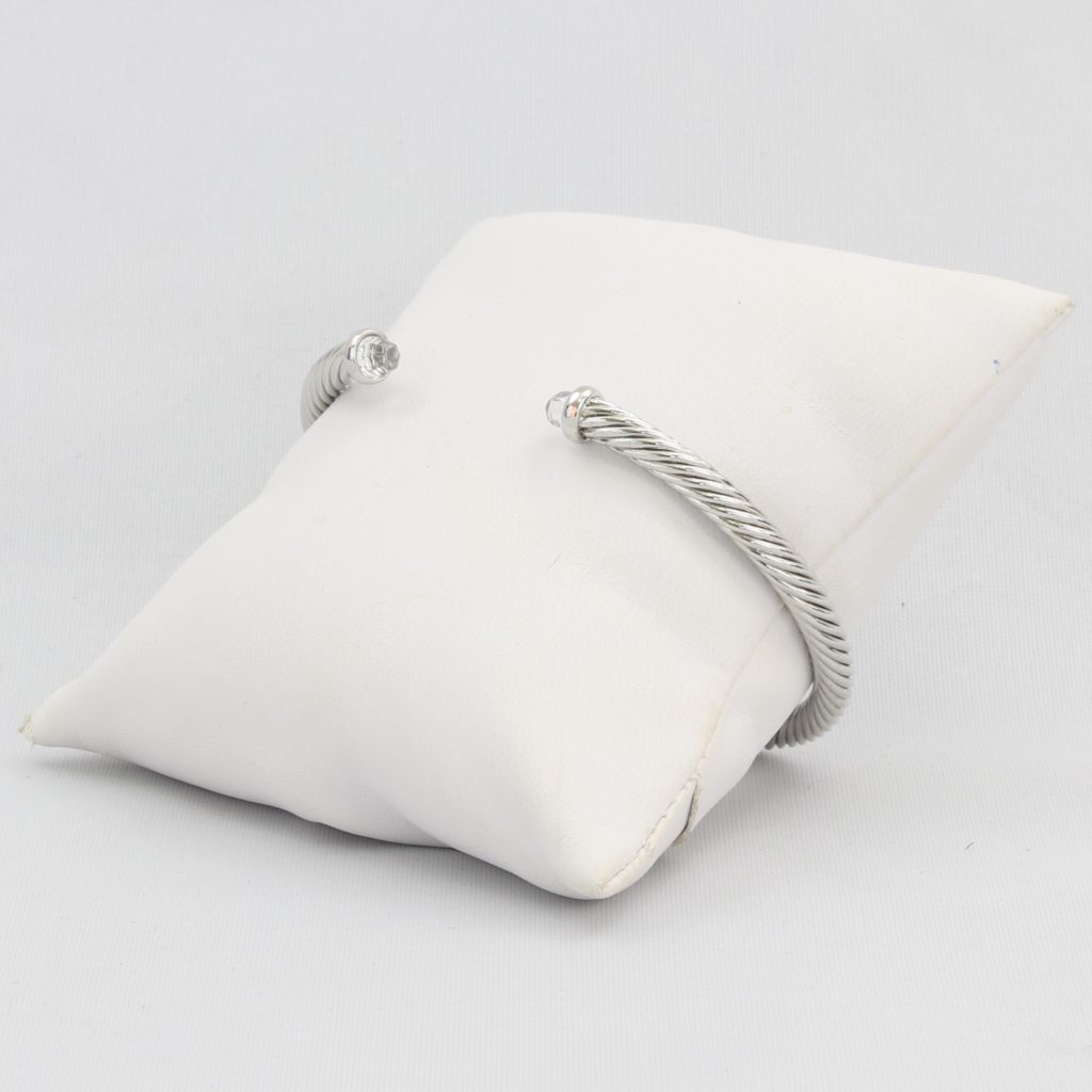 Rope cuff bracelet with colored faceted gemstone Ivy and Pearl Boutique