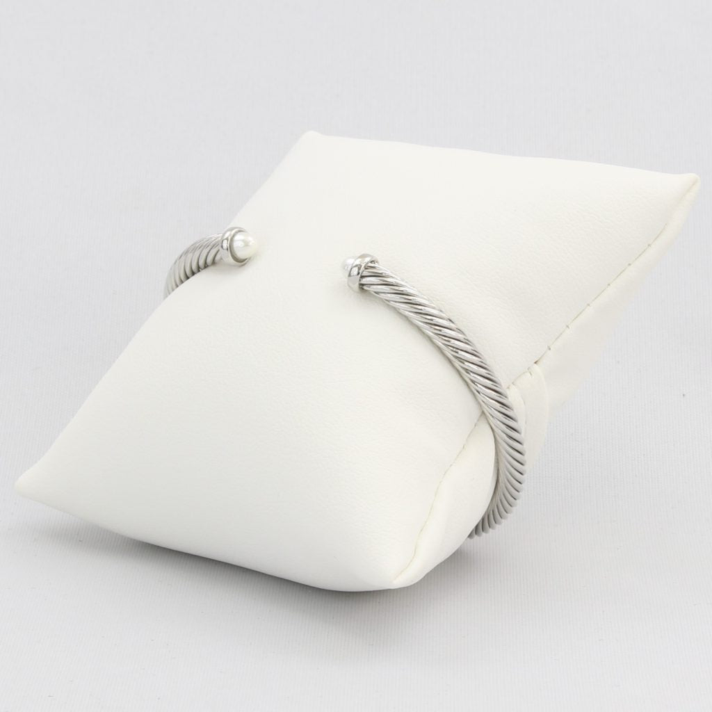 Rope cuff bracelet with colored faceted gemstone Ivy and Pearl Boutique