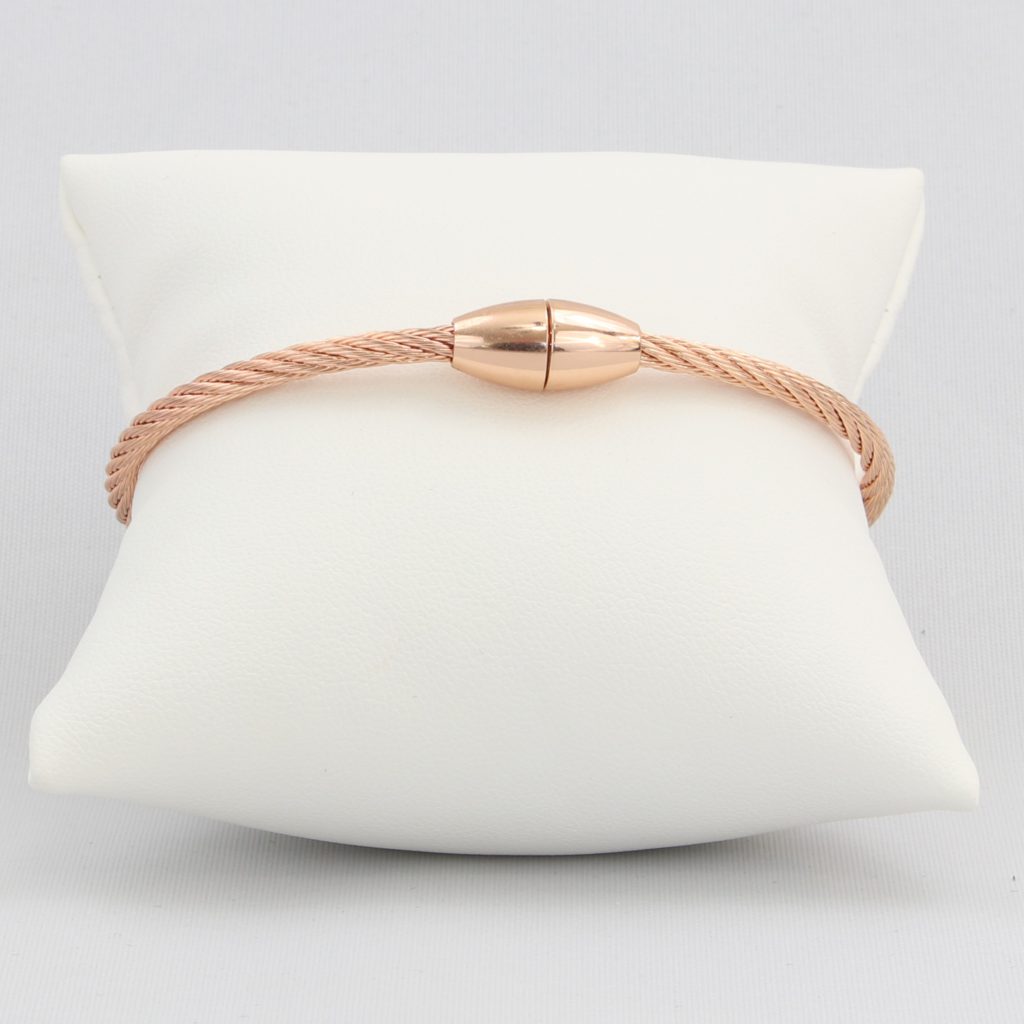 Twisted cable cuff bracelet with magnetic clasp Ivy and Pearl Boutique