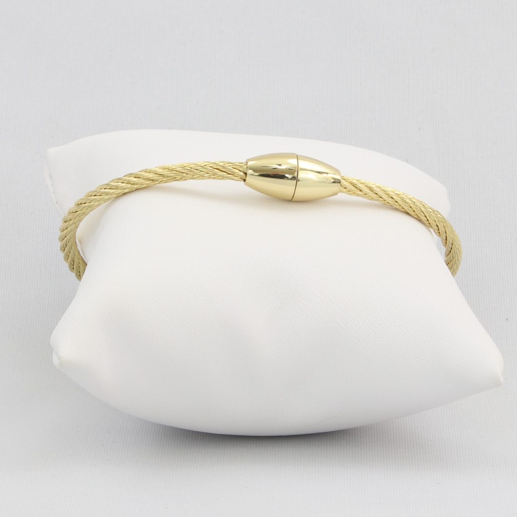 Twisted cable cuff bracelet with magnetic clasp Ivy and Pearl Boutique
