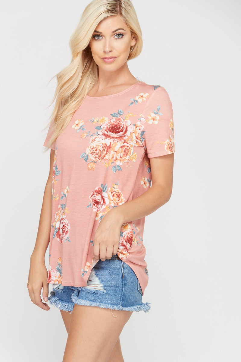 Twisted open-back floral print top Ivy and Pearl Boutique