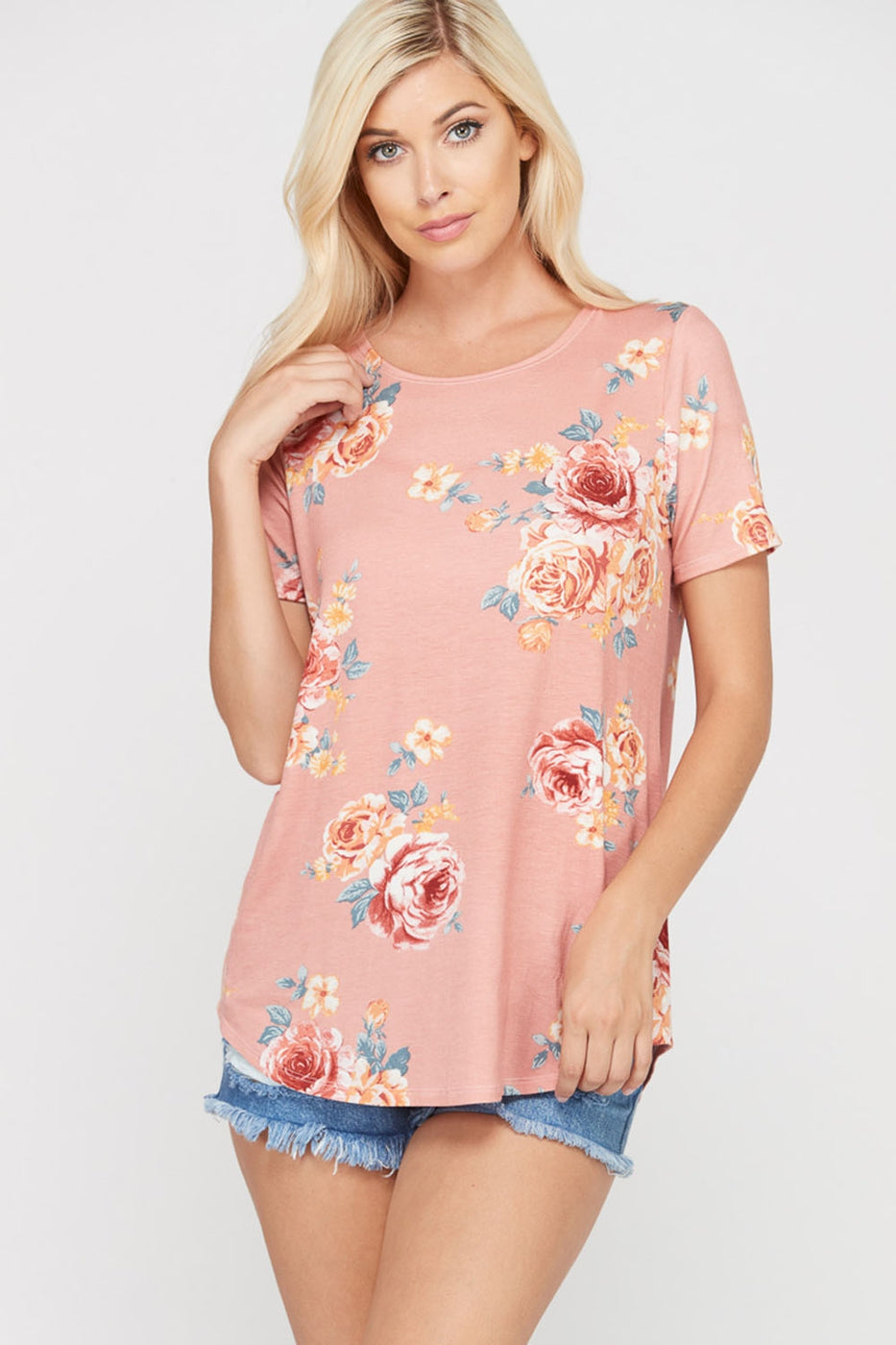 Twisted open-back floral print top Ivy and Pearl Boutique