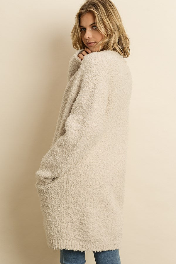 Ultra soft teddy cardigan sweater Ivy and Pearl Boutique