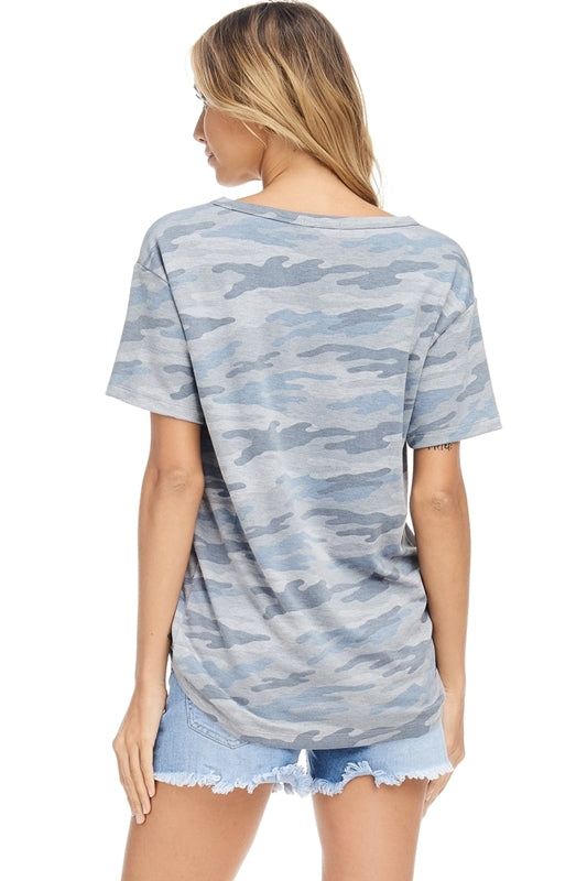 USA stars and stripes graphic V-neck top  Ivy and Pearl Boutique