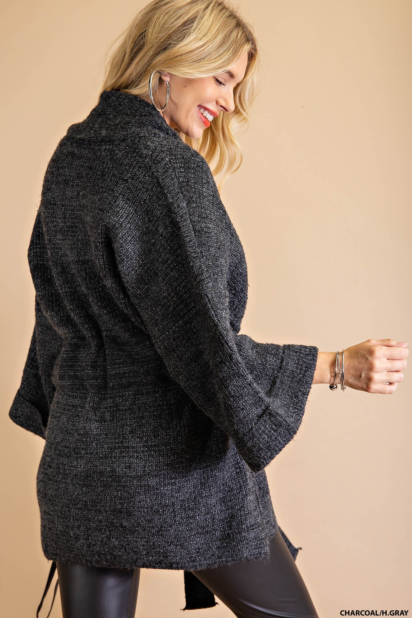 Weekend loungewear knit kimono sweater Ivy and Pearl Boutique