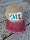Y'all washed vintage baseball cap  Ivy and Pearl Boutique Brown
