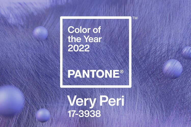 Pantone announces the 2022 Color of the Year - Very Peri.