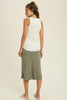 Crew neck sleeveless fitted rib tank top Tank Top Wishlist   