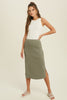 Crew neck sleeveless fitted rib tank top Tank Top Wishlist   
