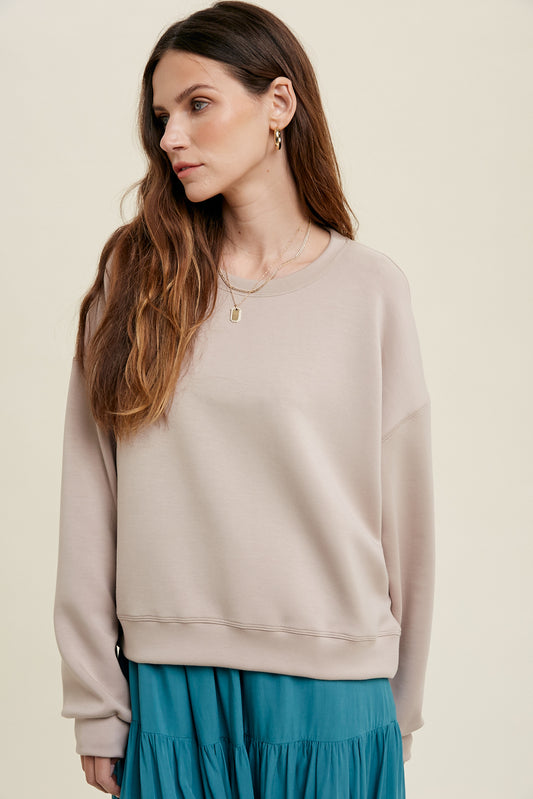 Scuba relaxed crop sweatshirt Sweatshirt Wishlist   