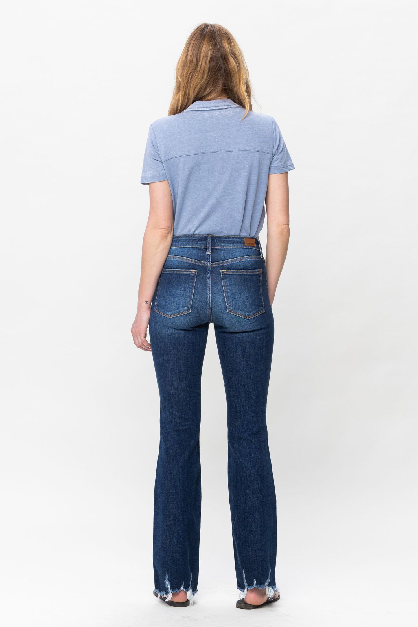 Judy Blue non-distressed hem bootcut stretchy jeans