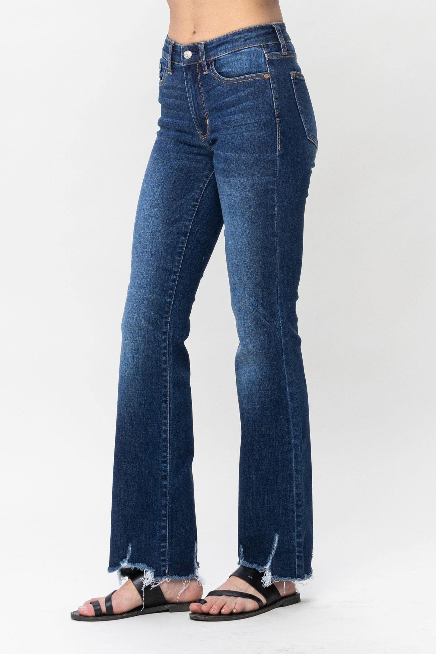 Judy Blue non-distressed hem bootcut stretchy jeans