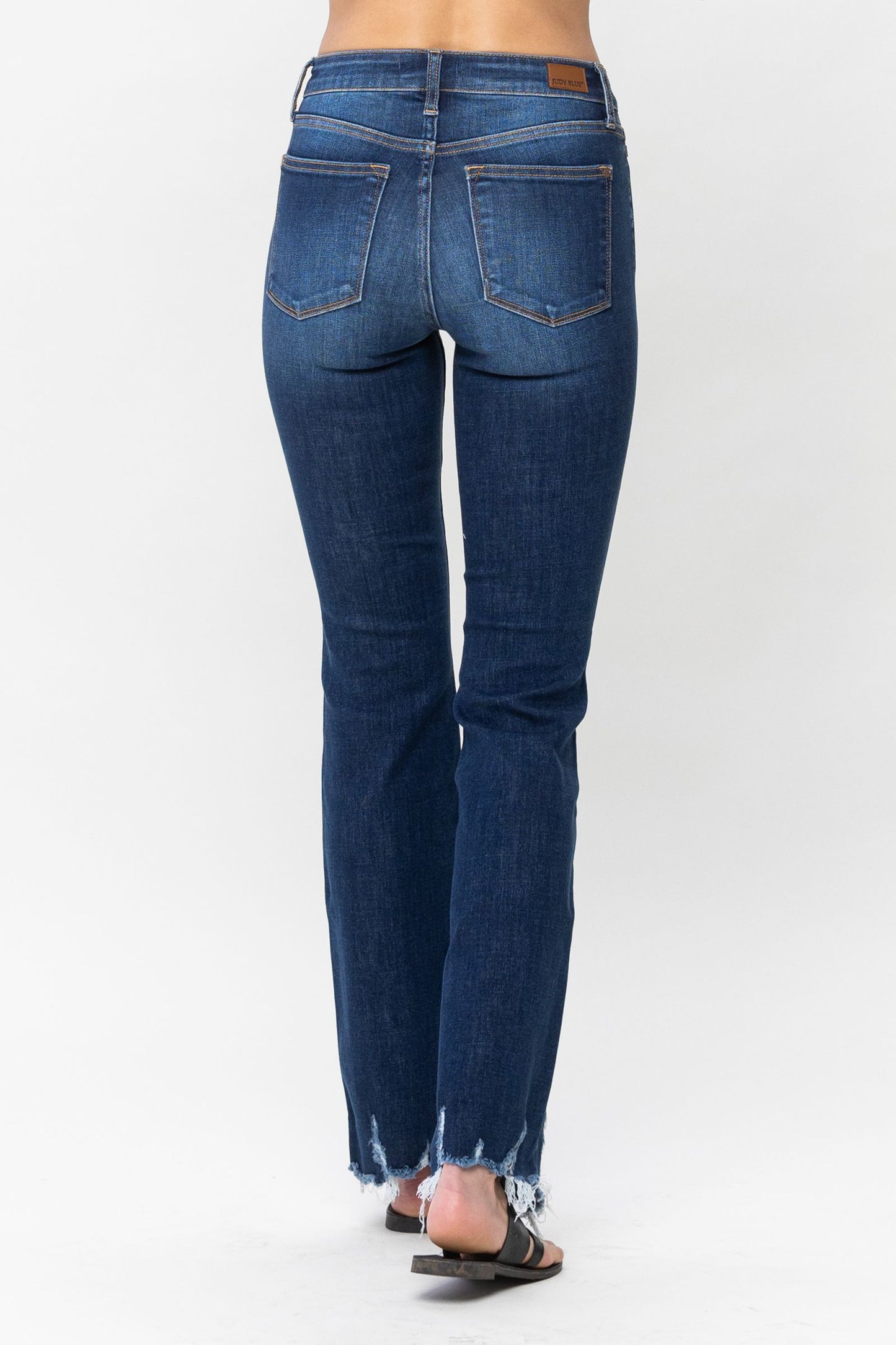 Judy Blue non-distressed hem bootcut stretchy jeans