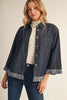 Lightweight dark denim color jacket