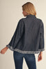 Lightweight dark denim color jacket