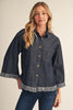 Lightweight dark denim color jacket