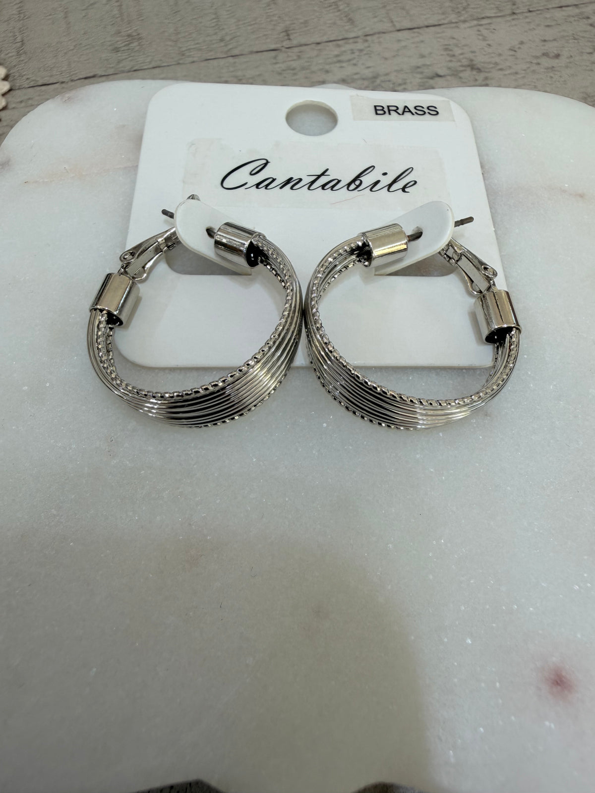 Layered wire hoop earrings