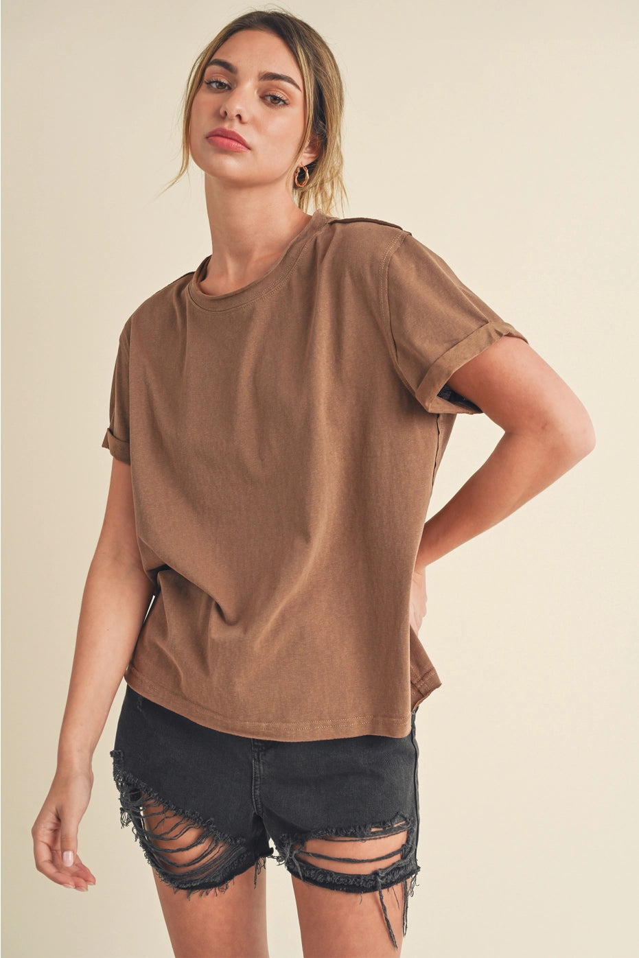 RESTOCKED FALL COLORS Mali Baby Tee Short Sleeve Top