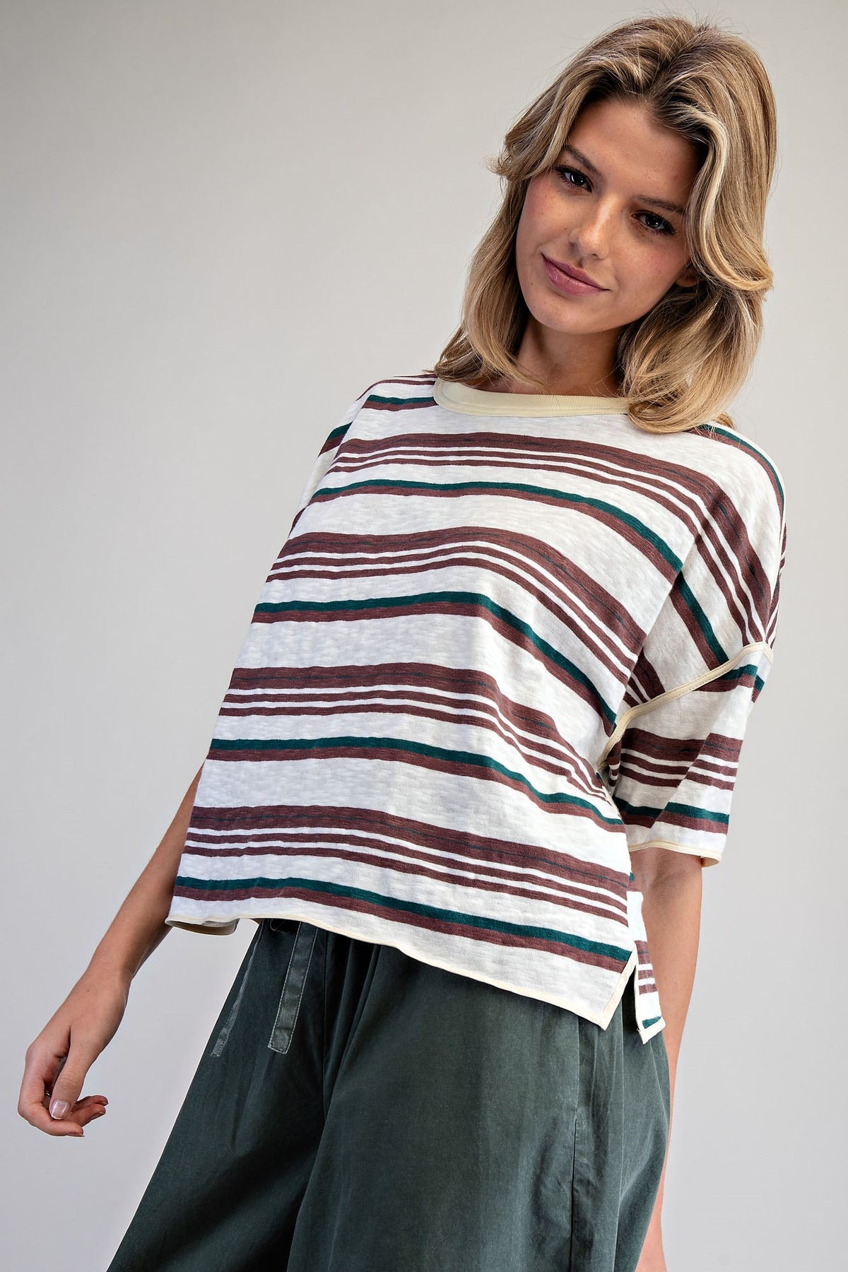 Striped Boxy T-Shirt