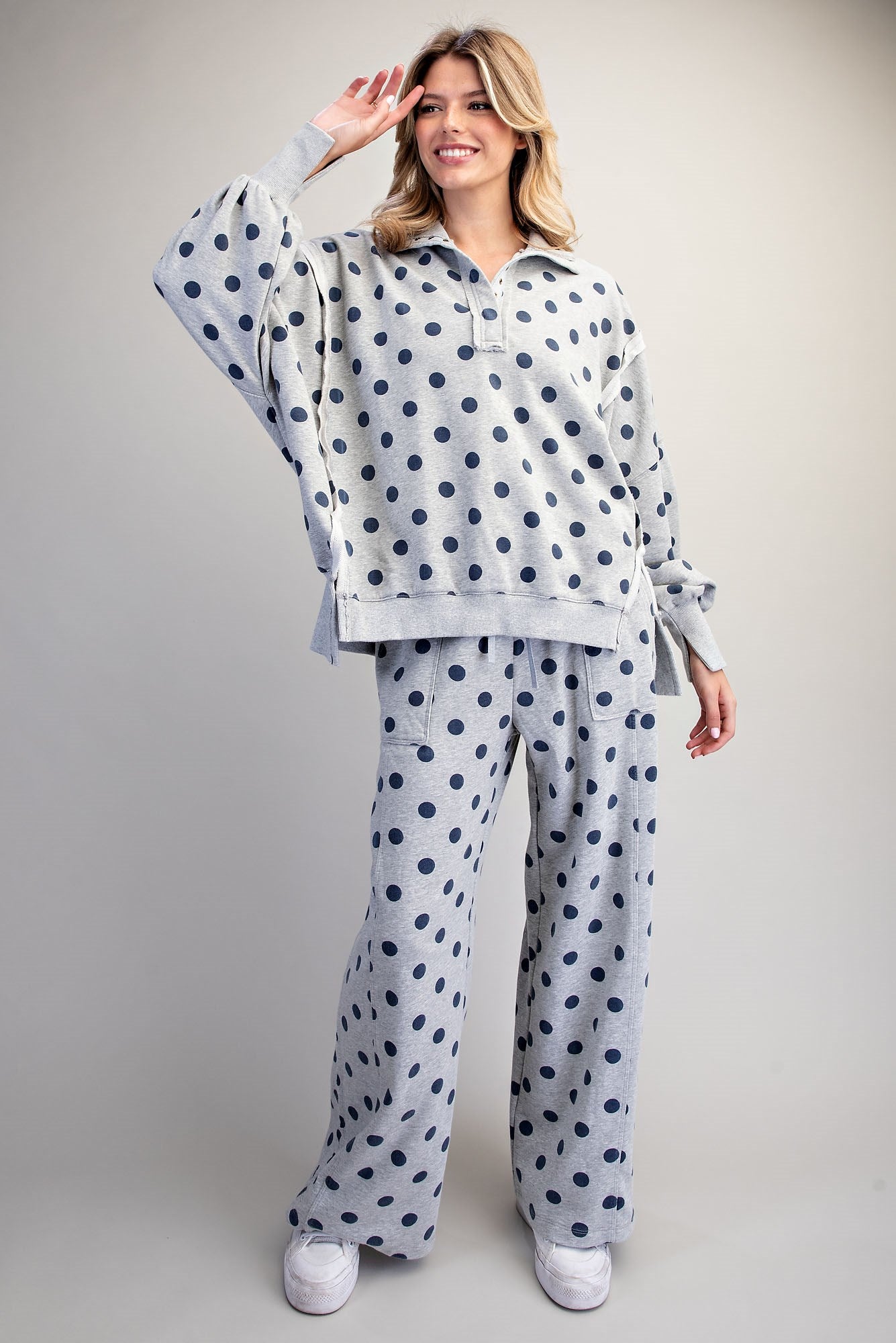 Mineral Washed Polka Dot Pullover ✨