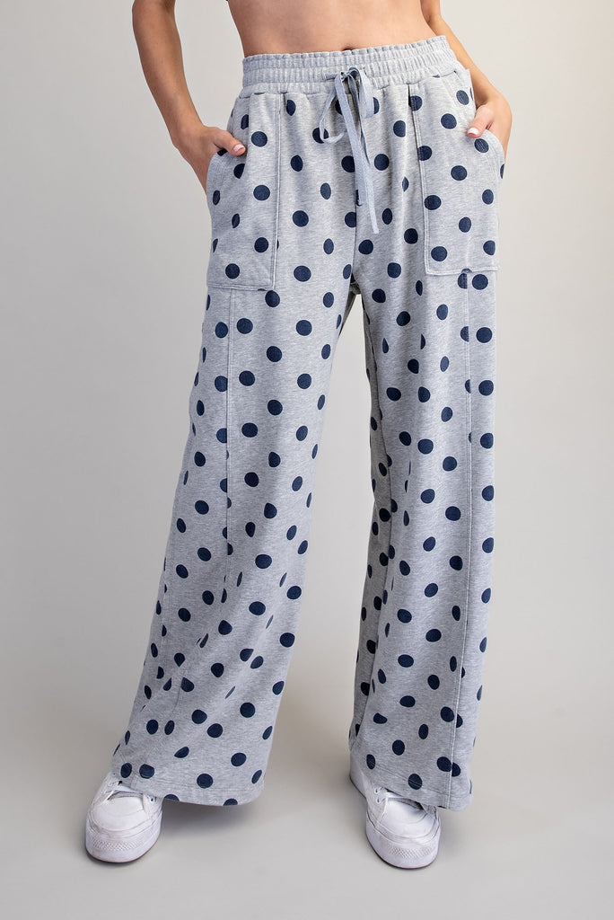 Mineral Washed Polka Dot Lounge Pants