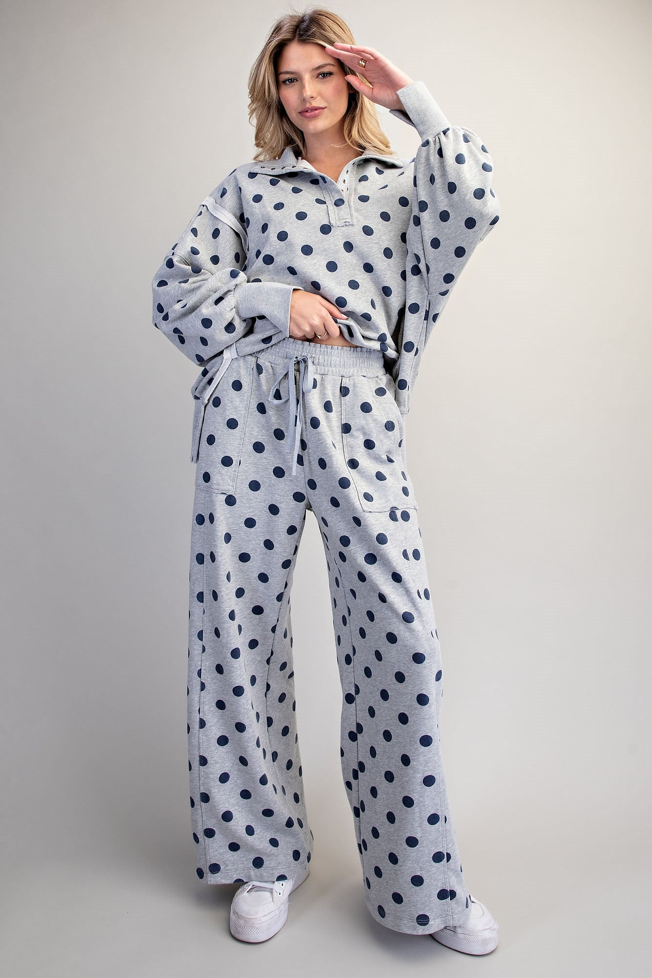 Mineral Washed Polka Dot Lounge Pants