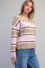 Striped Button Front Cardigan