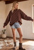Oversized Polka Dot Scuba Pullover