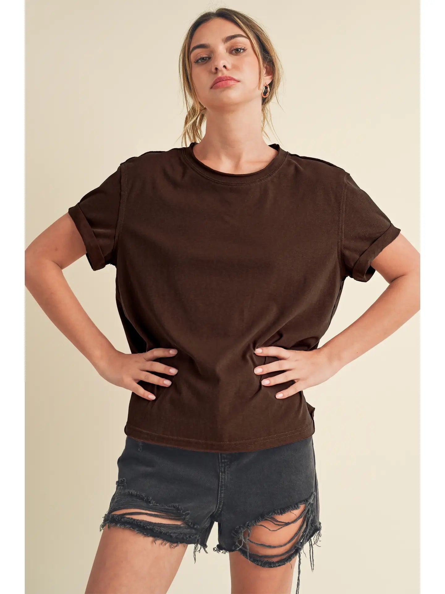 RESTOCKED FALL COLORS Mali Baby Tee Short Sleeve Top