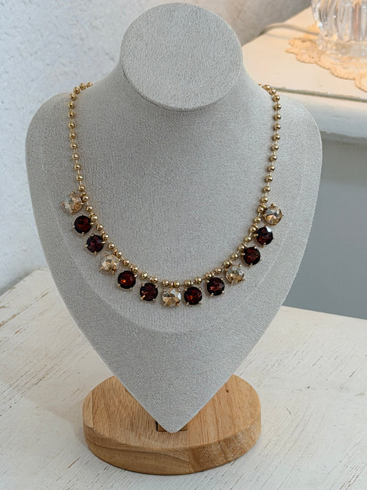 Multi-color gem necklace