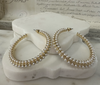 Avec pearls hoop earrings Earrings Dallas Market Center   