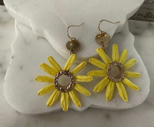A Project yellow folder paper petal earrings Earrings Dallas Market Center   