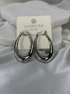 Metallic hoop earring Earrings Kinsey Designs Silver  