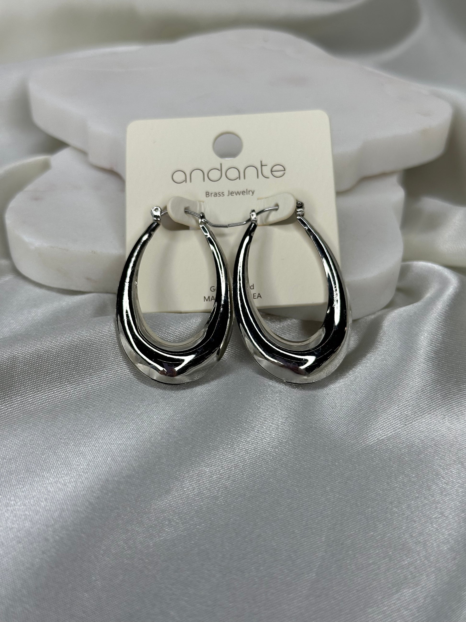 Metallic hoop earring Earrings Kinsey Designs   
